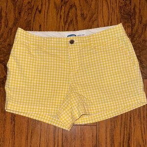 Old Navy Women's Yellow Checkered Shorts
